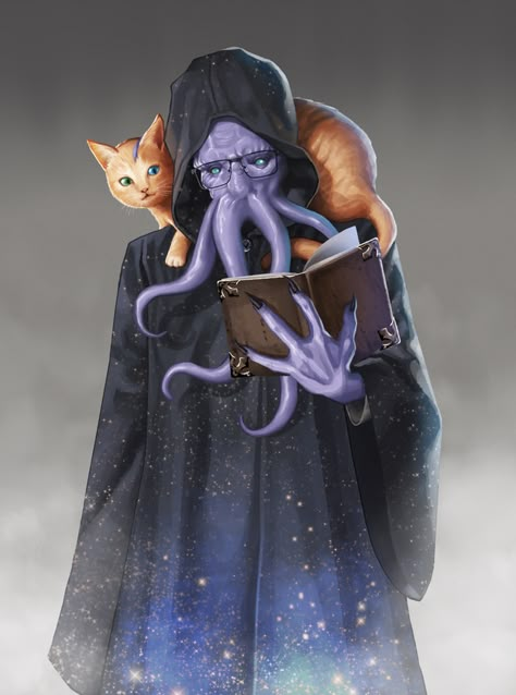 Dnd Illithid Character, Dnd Mind Flayer Character, Mind Flayer Character Design, Mind Flayer Art Dnd, Mindflayer Character Art, Illithid Character Art, Illithid Character, Dnd Space Character, Illithid Art