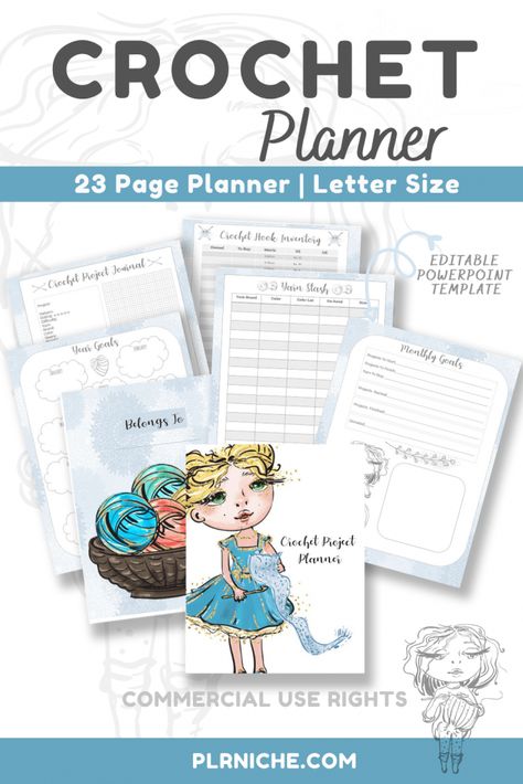 Plr Planners, Crochet Planner, Project Journal, Project Planner Printable, Preemie Hats, Gift Tracker, Unique Planner, Charity Gifts, Pretty Planners