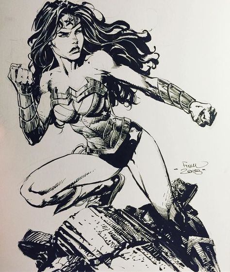 David Finch Wonder Woman, David Finch Art, Wonder Woman Sketch, Character Structure, Jason Fabok, Superhero Sketches, Deadpool Pikachu, David Finch, Batman Drawing