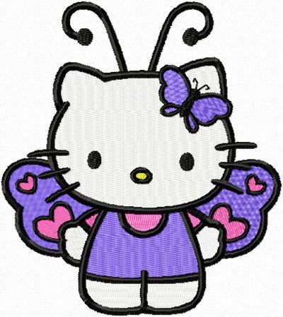 Butterfly Hello Kitty Butterfly, Futaba Y Kou, Kitty Embroidery, Bernina Embroidery Machine, Hello Kitty Tattoos, Hello Kitty Images, Hello Kitty Aesthetic, Kitty Drawing, Redwork Embroidery