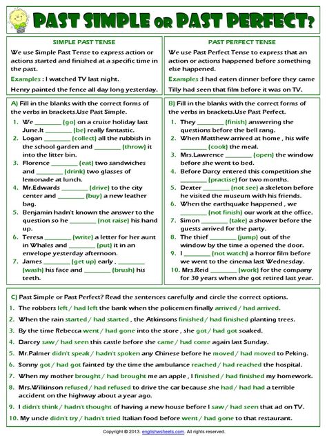 Past Perfect Tense Exercises, Present Perfect Tense Exercises, Simple Past Tense Worksheet, Past Perfect Tense, Writing A Research Paper, English Language Learning Activities, Past Tense Worksheet, Ethos Pathos Logos, Tenses Exercises