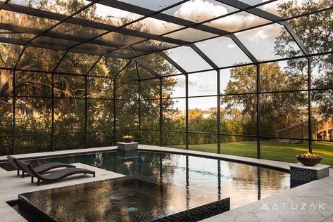 Glass House With Pool, Pool In Conservatory, Indoor Pool Greenhouse, Atrium With Pool, Glass Indoor Pool, Glass Pool House, Conservatory Pool, Pool Atrium, Atrium Pool