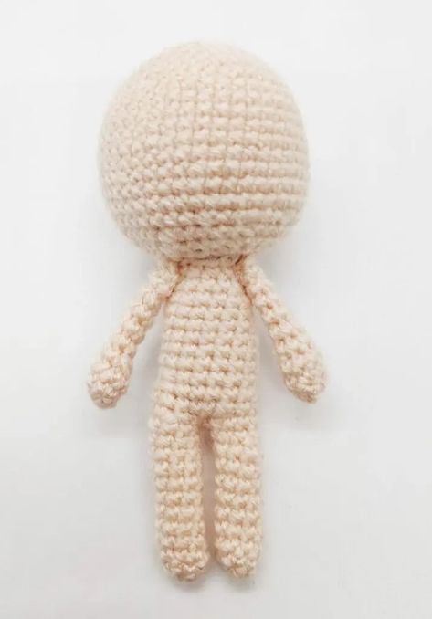 How to Crochet the Easiest Small and Cute Doll Base (free!) - Little World of Whimsy Doll Body Base, Crochet Doll Base Pattern, Crochet Doll Base, Make A Teddy Bear, Doll Base, Delicate Dress, Doll Amigurumi Free Pattern, The Nutcracker Ballet, Foundation Single Crochet