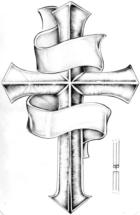 Image detail for -cross tattoo by kadeshra khol designs interfaces tattoo design 2010 ... Tato Tradisional, 50 Tattoo, Cross Drawing, Kunst Tattoos, Cross Tattoo For Men, Cross Tattoos, Cross Tattoo Designs, Cross Tattoo, Trendy Tattoos