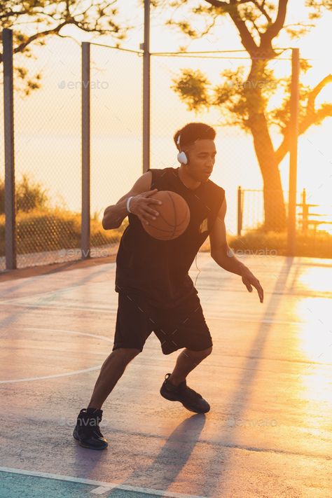 Man Pp, Summer Morning, Playing Basketball, Black Man, Movie Photo, Active Lifestyle, Black Men, Photo Art, Sunnies