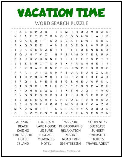 Vacation Word Search, Free Printable Word Search Puzzles For Adults, Adult Word Search Printables, Word Puzzles For Kids, Shakespeare Words, Free Word Search Puzzles, Free Word Search, Word Search Puzzles Printables, Free Printable Word Searches