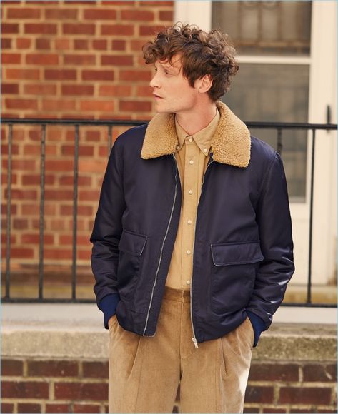 Matthew Hitt, Gitman Vintage, Fall Fashions, Popular Mens Fashion, Mens Trends, Flight Jacket, Of Model, Neutral Fashion, Fall Fashion Trends