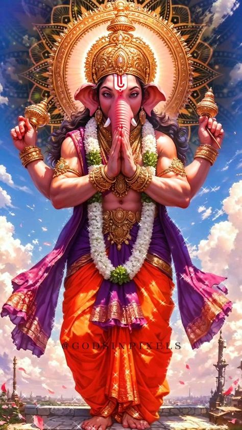 Ganesh Mantra, Photos Of Ganesha, Devi Images Hd, Ganpati Bappa Photo, Ganesh Art Paintings, Shri Ganesh Images, Pictures Of Shiva, Ganesh Photo, Hanuman Photos