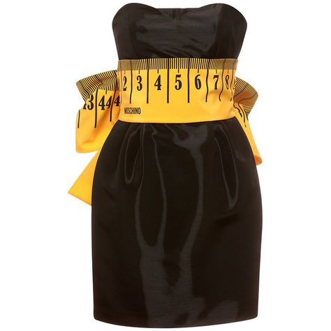 Moschino Strapless Measuring Tape Dress With Bow (135,480 DOP) ❤ liked on Polyvore featuring dresses, sweetheart neckline strapless dress, tulip skirt, sweetheart neckline mini dress, brown strapless dress and bow dress Moschino Fashion, Johanna Ortiz, Measuring Tape, Kpop Fashion Outfits, Colourful Outfits, Character Outfits, Mode Inspiration, Pre Fall, Dress With Bow