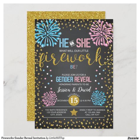 Firework Gender Reveal, Baby Q Invitations, Gender Reveal Party Invitations, Baby Gender Reveal Party, Baby Q, Gender Reveal Invitations, Baby Gender Reveal, Reveal Ideas, Create Your Own Invitations