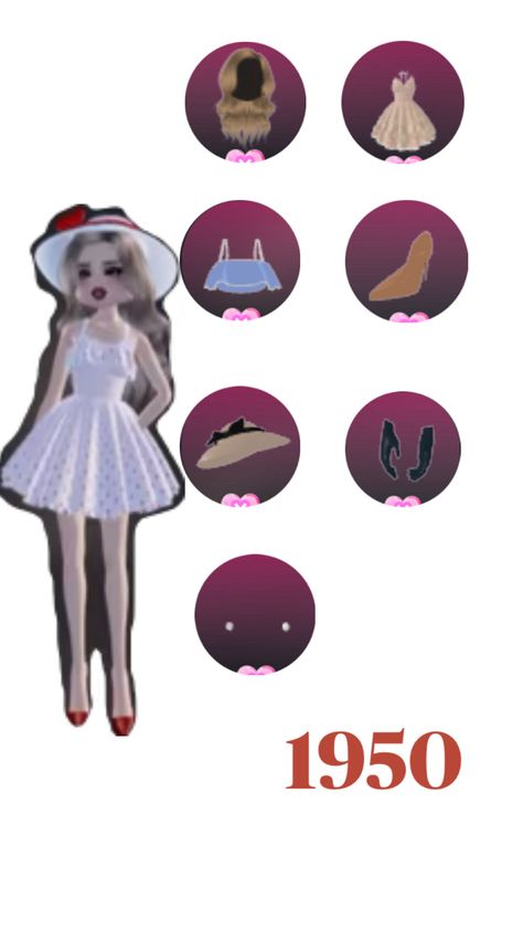 Dress to impress 1950’s no vip needed #dresstoimpress #1950 #dti #roblox #game #dresstoimpress1950 1950 Dress, Vip Dress, Roblox Game, My Themes, 1950s Dress, Dress To Impress, Things To Do