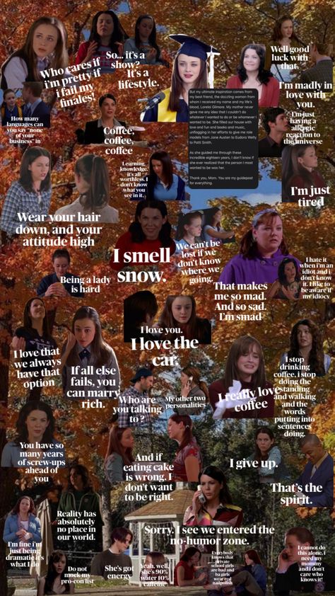 Gilmore Quotes, I Smell Snow, Lorelei Gilmore, Gilmore Guys, Gilmore Girls Quotes, Gilmore Girls Fan, About History, Alexis Bledel, Lorelai Gilmore