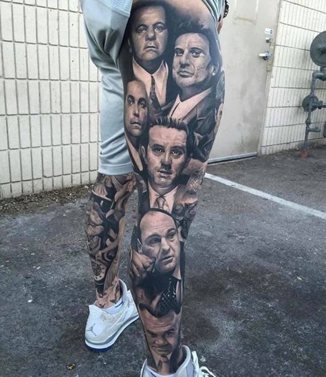 Bishop Tattoo, Portrait Tattoo Sleeve, Tattoo Mafia, Tattoo Homme, Full Leg Tattoos, Gangsta Tattoos, Realistic Tattoo Sleeve, Chicano Style Tattoo, Men Tattoos Arm Sleeve