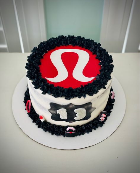 Lululemon Birthday Cake, Lululemon Cake, Lululemon Birthday, Lemon Birthday Cake, Lemon Birthday Cakes, Lemon Birthday, Lulu Lemon, Lemon Cake, Sweet Cakes