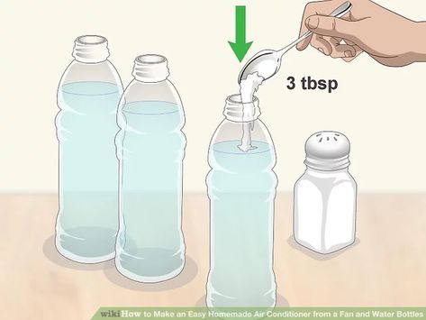 How to Make an Easy Homemade Air Conditioner from a Fan and Water Bottles Air Conditioner Diy, Bucket Air Conditioner, Homemade Ac, Homemade Air Conditioner, Heat Intolerance, Recycle Garden, Conditioner Diy, Diy Ac, Diy Air Conditioner