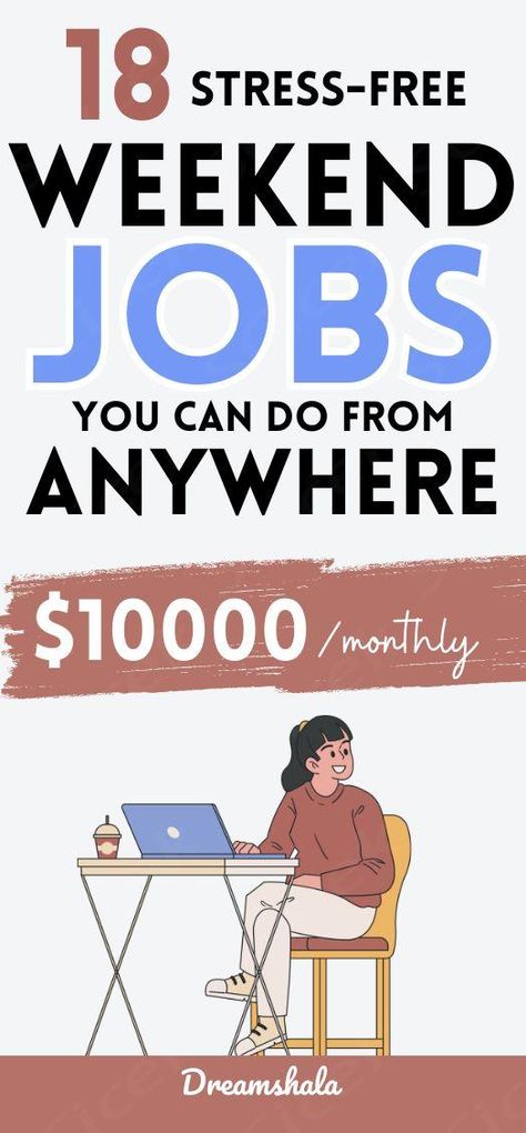 Want to make some extra cash with the best part-time jobs in weekends? Whether you're looking for remote opportunities or side hustle ideas that let you work from home, I’ve gathered the top gigs to boost your income. These roles are perfect for anyone needing flexible hours to make extra money. Start transforming your weekends into a profit-making time!  ... more Extra Money Jobs, Best Part Time Jobs, Weekend Jobs, Cha Ching, Work From Home Careers, Amazon Book, Work From Home Companies, Night Jobs, Job Info