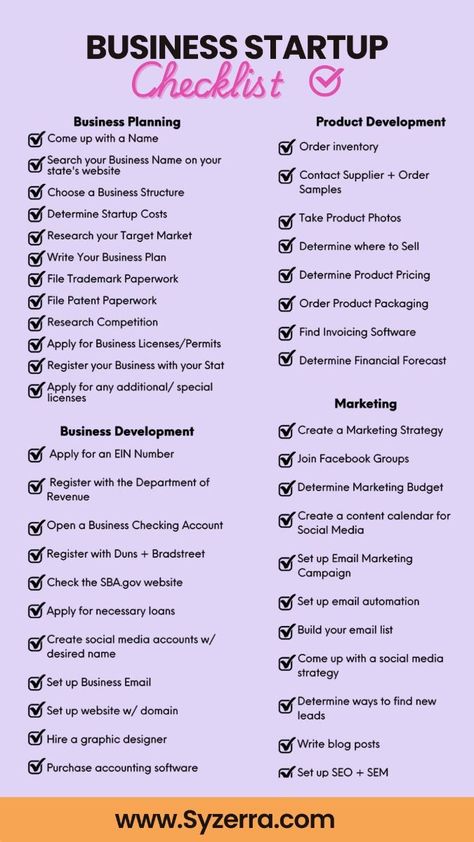 Business Startup Checklist Business Startup Checklist, Small Business Ideas Diy, Startup Checklist, Small Business Ideas Products, Small Business Ideas Startups, Business Ideas For Students, Business Ideas List, Small Business Marketing Plan, Invoicing Software