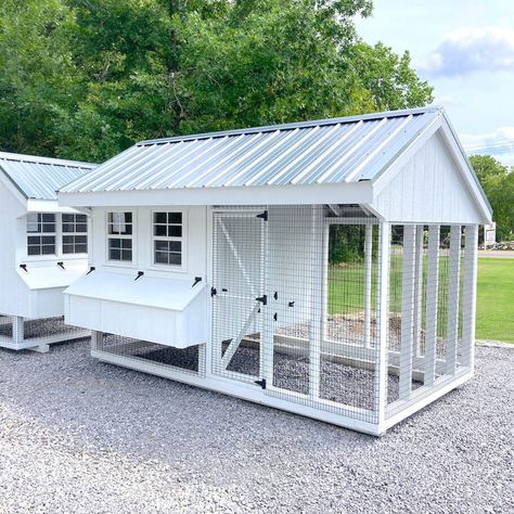 In Stock Chicken Coops at Smucker Farms - Smucker Farms - Nashville, TN Diy Chook Pen, Chicken Coop Must Haves Ideas, Shed Chicken Coop Combo, Chook Pen Ideas, Elevated Chicken Coop, Cheap Diy Chicken Coop, Chicken Pen Ideas, Chicken Coop Interior Ideas, Chicken Coop Designs Diy Cheap