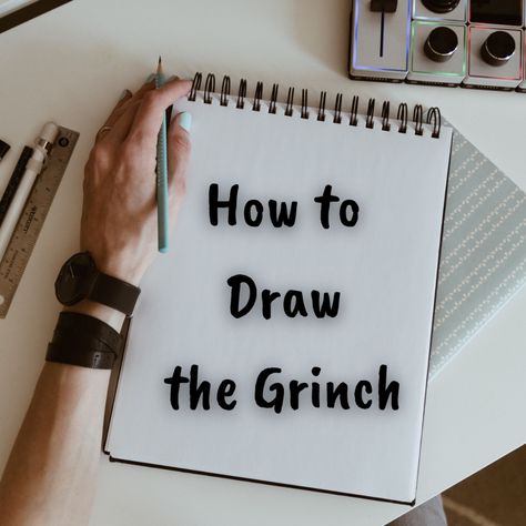 How To Draw Grinch Face Step By Step, Draw Grinch, Draw The Grinch, Grinch Art, Grinch Drawing, Grinch Stuff, Journal Tracker, Christmas Classroom Door, Christmas Tree Drawing