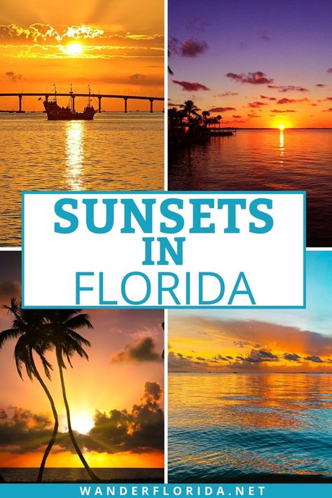 Where are the best sunsets in Florida? So many places! It's hard to find a bad sunset in Florida, unless it's raining (looking at you, summer t-storms!) These 15 spots, however, consistently deliver amazing sunsets. Explore these 15 locations, including the best spot at each to capture a gorgeous sunset photo! See more at www.wanderflorida.net. #sunsets #florida #travelflorida #sunsetsinflorida High Clouds, Florida Sunset, Florida Photography, Fernandina Beach, Beautiful Travel Destinations, Best Sunset, Clearwater Beach, Amazing Sunsets, Santa Rosa Beach