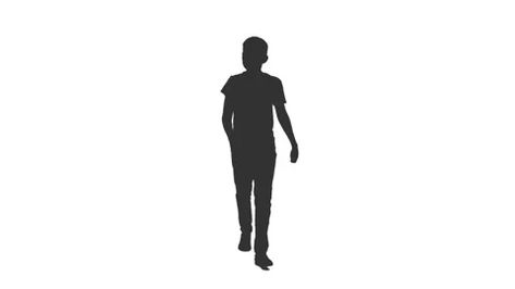 Get this stock video and more royalty-free footage. Black and white silhouette of ... ✔️Best Price Guaranteed ✔️Simple licensing. Download Now ➡️ Walking Silhouette, Black And White Silhouette, Boy Walking, Free Footage, Alpha Channel, Teenage Boys, Stock Video, Stock Footage, Human Silhouette