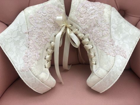 Blush Bridal Shoes Embroidered Wedding Shoes Wedge Bridal | Etsy Wedding Wedges For Bride, Blush Bridal Shoes, Embroidered Wedding Shoes, Bride Boots, Bridal Shoes Wedges, Bridal Wedges, Winter Wedding Shoes, Garden Wedding Party, Wedding Platform