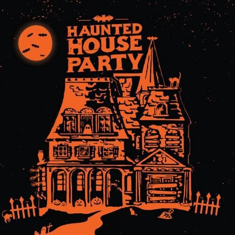 Haunted House Graphic Design, 80s Halloween Aesthetic, Old Halloween Aesthetic, Vintage Halloween Illustration, Vintage Halloween Posters, Halloween Graphic Design, Halloween Is Cool, Halloween Collage, Halloween Instagram