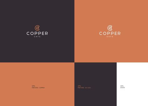 Copper Color Palette, Copper Projects, Creative Brand Identity, Copper Logo, Logo Color Palette, Speciality Coffee Shop, Graphic Design Packaging, Project Photo, Creative Branding