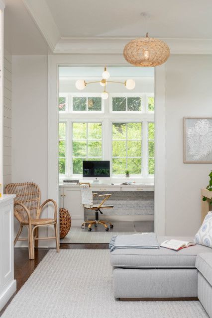 Brynn Mawr Office & Sunroom - Traditional - Home Office - Philadelphia - by Rittenhouse Builders | Houzz Sunroom Office Ideas, Cozy Sunroom Ideas, Office Sunroom, Cozy Sunroom, Sunroom Office, Traditional Home Office, Bryn Mawr, Sunroom Ideas, Home Colors