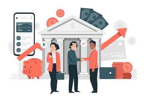 Banking industry concept illustration | Free Vector #Freepik #freevector #bank-illustration #illustrations #money-illustration #bank Banking Presentation, Banking Illustration, Bank Illustration, Money Illustration, Banking Industry, Banks Building, Powerpoint Background, Bank Loan, Concept Illustration