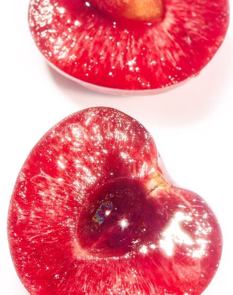 Floating Fruit Photography, Mix Fruit Photography, Peeling Fruit Photography, Abstract Food Photography, Fruit Editorial, Peach Still Life Photography, Chemical Peeling, Litchi Fruit, Cherry Fragrance