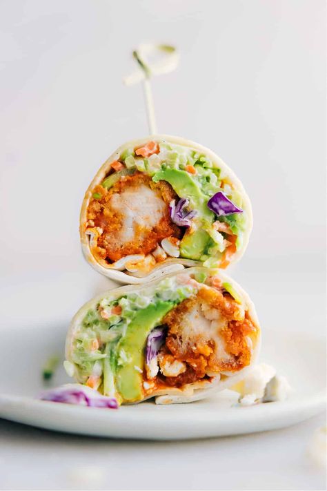 Buffalo Chicken Wraps Meal Aesthetic, Greek Couscous Salad, Buffalo Chicken Wrap, Hummus Wrap, Breaded Chicken Tenders, Buffalo Chicken Wraps, Garlic Beef, Chelsea's Messy Apron, Creamy Salad Dressing