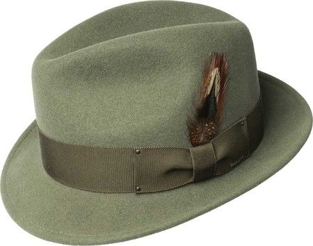 Men's Bailey of Hollywood Tino 7001 with FREE Shipping & Exchanges. LiteFelt® hats combine traditional artisanship with today's leading technology to produce a Olive Hat, Mens Dress Hats, Trilby Fedora, Waxed Cotton Jacket, Straw Fedora, Native American Fashion, Casual Hat, Well Dressed Men, Cool Hats