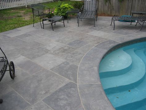 Stamped concrete decking | Pablo Padinka | Flickr Stamped Concrete Patio Ideas, Stamped Concrete Patio Designs, Concrete Patio Ideas, Diy Concrete Patio, Pool And Patio, Pool Pavers, Concrete Deck, Concrete Patio Designs, Stamped Concrete Patio