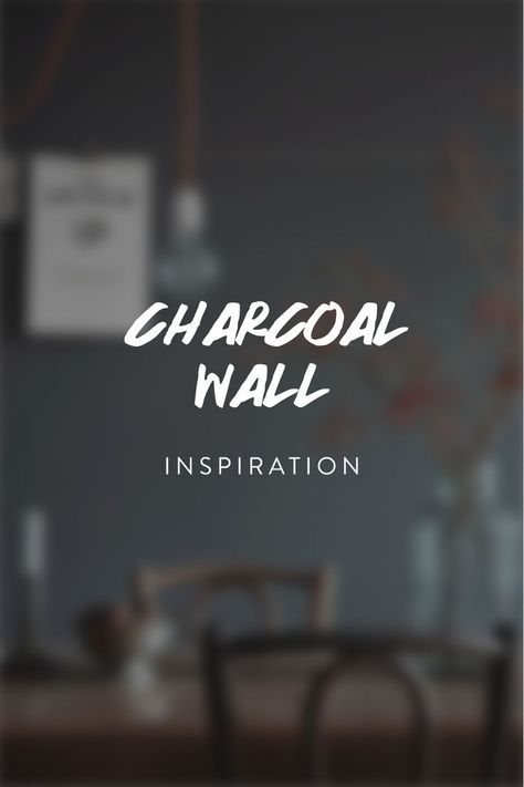 Ready to create a cozy space full of drama? Get inspired by these dark spaces featuring charcoal walls. Click to get read the post. Dark Grey Feature Wall, Charcoal Living Rooms, Grey Feature Wall, Charcoal Wall, Dark Gray Bedroom, Dark Grey Living Room, Dark Accent Walls, Grey Walls Living Room, Charcoal Walls