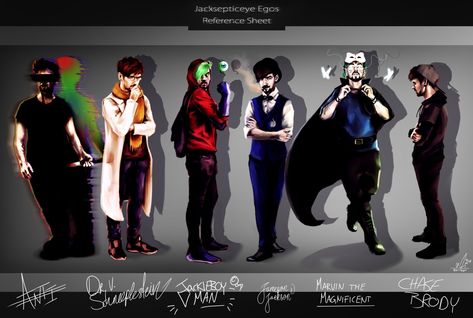 Egos  https://twitter.com/page250jane/status/1074106440422428673?s=21 Septic Egos, Antisepticeye And Darkiplier Fanart, Jacksepticeye Egos Fanart, Antisepticeye Fanart, Jacksepticeye Egos, Jacksepticeye Fan Art, Pewdiepie And Jacksepticeye, Markiplier Fan Art, Anti Jacksepticeye