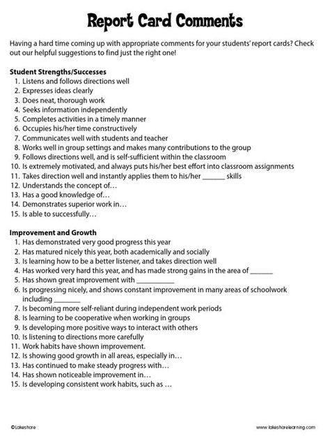 School Report Card Remarks, Teachers Remarks For Report Card, Comments For Kindergarten Report Cards, Good Comments For Students, Comments For Students Report Cards, School Report Card Comment, Student Report Card Comments, Remarks For Kindergarten Report Card, Students Report Card Comments