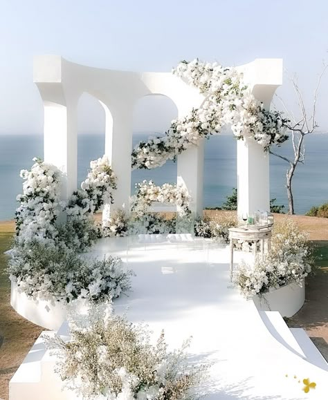 Luxury Wedding Decor Reception Decorations, Christian Reception, Dreamy Wedding Reception, Aesthetic Backdrop, Wedding Booth, Outdoor Wedding Backdrops, Wedding Stage Design, Dream Wedding Decorations, Luxury Wedding Decor