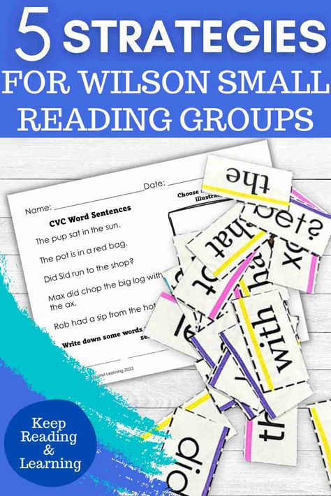 Keep your Wilson reading small groups engaged with our favorite  activities and strategies! Dive into these creative strategies that enhance phonics skills and vocabulary acquisition while fostering a positive learning environment. With activities like Scrambled Sentences and Read & Draw, you will reinforce comprehension and decoding skills, while keeping students engaged! Read on for more insights and implementation tips here! Wilson Reading Program Lessons, Wilson Reading Program Activities, Just Words Wilson Reading, Wilson Reading Program Organization, Wilson Reading System Organization, Wilson Reading Games, Wilson Fundations Kindergarten, Reading Intervention Middle School, Fundations Kindergarten