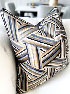 Glam Pillows, Gold Couch, Embellished Pillows, Elegant Throw Pillows, Gold Throw Pillows, African Inspired Decor, Upholstery Ideas, Elegant Living Room Design, American Baby