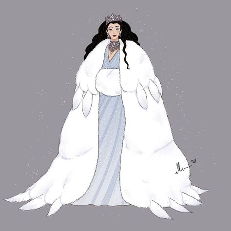 Jadis The White Witch, W.i.t.c.h Fanart, The Magicians Nephew, Fairytale World, The White Witch, Vestidos Anime, Instagram Illustration, Asoiaf Art, Ulyana Sergeenko