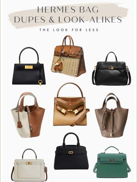 Looking to achieve a rich aesthetic… for less? You’ll love this list of Hermes look alike bag options include the Hermes Birkin, Kelly, and Picotin bags. These Hermes bag dupes for 2023 are much more affordable but still have a classy appeal and will look perfect with any outfit! Hermes Outfits Women, Kelly Hermes Bag, Classy Handbags For Women, Look Alikes, Hermes Kelly 25, Rattan Handbags, Rich Aesthetic, Birkin Kelly, Hermes Style