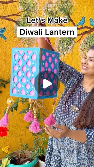 Poonam Kudale on Instagram: "Easy Diwali Lantern Idea ✨🪔
.
Material Used :
Cardboard 
Kite paper
Acrylic colour
Decorative material 

Do you like this idea, then please Double tap ❤️
let me know in comment section👇
.
.
Also, SAVE it for your future reference + SHARE with friends/family who may find it useful 🙌🏻
.
.

Festival Decor , Diwali Lantern, Akashkandil
.

#diwali #diwalilamps #diwalilantern #festival #happydiwali #diwaligifts #diwalidecorations #diwalidecor #homedecor #festiveseason #deepavali #festive #gratefulart" Diy Diwali Lanterns, Diwali Lantern, Diwali Lamps, Diwali Diy, Lantern Ideas, Lantern Festival, Cute Texts For Him, Diwali Gifts, Diwali Decorations