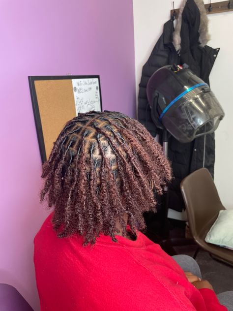 my locs being retwisted in the early stage Loc Stages, Teenage Stage Locs, Retightening Locs, Brick Parting Locs, Locs Budding Stage, Loc Journey Progress, Locs, Dreadlocks