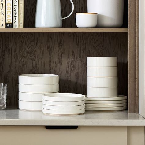 First Apartment Checklist | West Elm Dinnerware Set Modern, West Elm Kids, Pasta Bowl Set, Stoneware Dinnerware Sets, Ceramic Techniques, Traditional Ceramics, Stoneware Dinnerware, Pasta Bowl, White Set