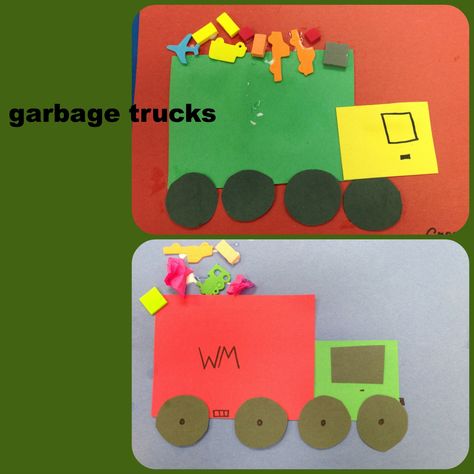 Garbage Truck Craft, Toddler Projects, Truck Crafts, Community Helper, Community Helpers, Truck Art, School Class, Toddler Art, Teaching Preschool