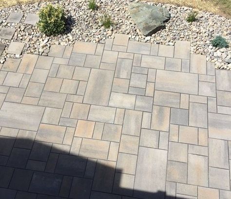 Champlain Grey Techo Bloc, Paver Colors, Outdoor Fire Pit Seating, Backyard Renovation, Outdoor Pavers, Dream Backyard Pool, Patio Plans, Outdoor Renovation, Pavers Backyard