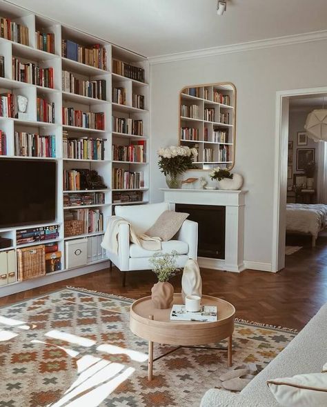 A Warm Scandinavian-Inspired Home in Poland - The Nordroom White Tile Floor, Old Apartments, Warm Interior, Stunning Interior Design, White Floor Lamp, Living Table, Scandinavian Interior, Scandinavian Home, Beautiful Interiors