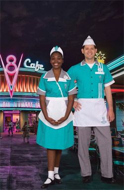 Related image American Diner Uniform, Diner Waitress Uniform, Vintage Diner Uniform, 80s Diner Outfits, Vintage Waiter Uniform, 90s Waitress Outfit, 50s Diner Aesthetic Outfit, Retro Diner Uniform, American Diner Outfit