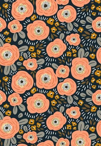 Minimal Flower, Background Minimal, Flowers Vector, Garden Pattern, Pretty Backgrounds, Print Design Pattern, Cute Patterns Wallpaper, Seamless Background, Simple Flowers